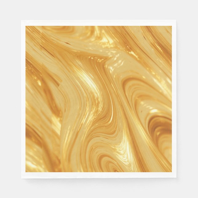 Guardanapo De Papel Dourado, dourado brilhante,  (Frente)