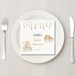 Guardanapo De Papel Dourado e adorável céu estrelado dormindo