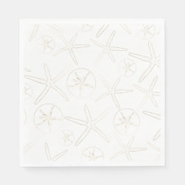 Guardanapo De Papel Dourado e Inteiro - Praia, Náutica