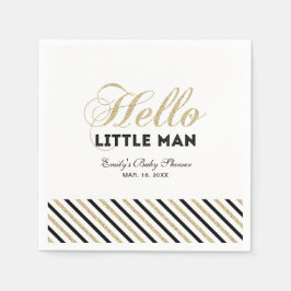 Guardanapo De Papel Dourado e preto | Papel de Chá de fraldas para Men