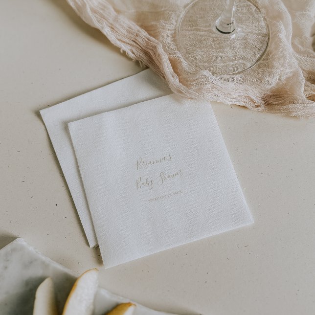 Guardanapo De Papel Dourado e simples Chá de fraldas Minimalista Napki (Criador carregado)