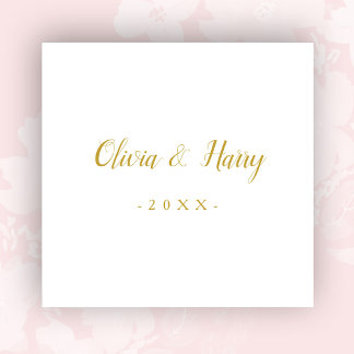 Guardanapo De Papel Dourado Livro Branco Elegante Napkin