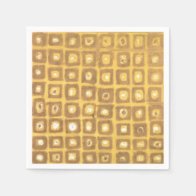 Guardanapo De Papel Dourado Napkin quadrado (Frente)