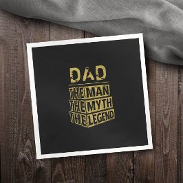Guardanapo De Papel Dourado Nome Personalizado O Homem O Mito A Legend