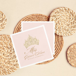 Guardanapo De Papel Dourado Rosa Mis Quince Anos