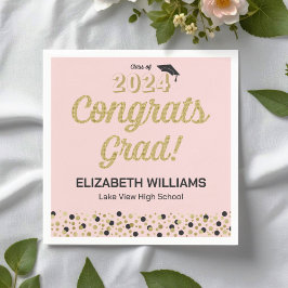 Guardanapo De Papel Dourado Script Confetti Pargratts Formando Napkin 