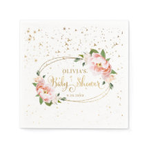 Dourado Sparkles Blush Pink Floral Chá