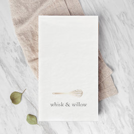 Guardanapo De Papel Dourado Whisk | Nome da empresa de restauração