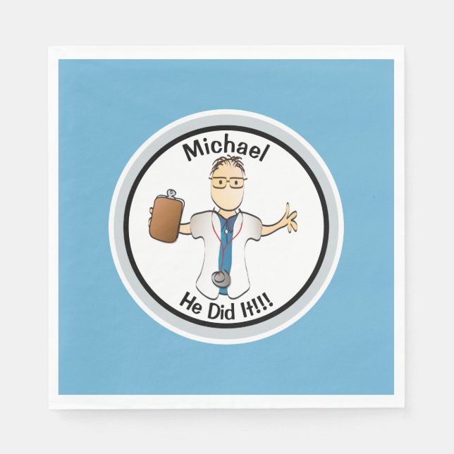 Guardanapo De Papel Doutora Personalizada Graduação de Enfermeira para (Frente)