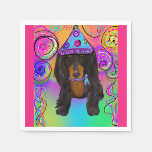 GUARDANAPO DE PAPEL DOXIE PRETO & MARROM DE CABELO COMPRIDO