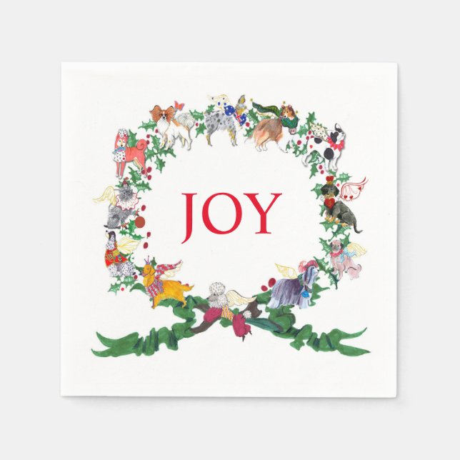 Guardanapo De Papel Doze Cães do Natal de 2015, v.2 (Frente)