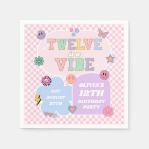Guardanapo De Papel Doze É Uma Festa de aniversário De 12 De Pré-Disqu
