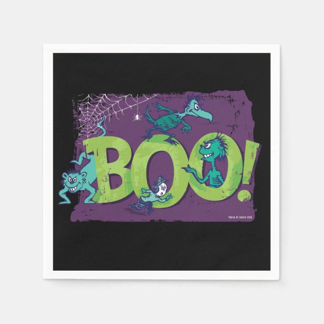 Guardanapo De Papel Dr. Seuss | BOO! Gráfico de Halloween (Frente)