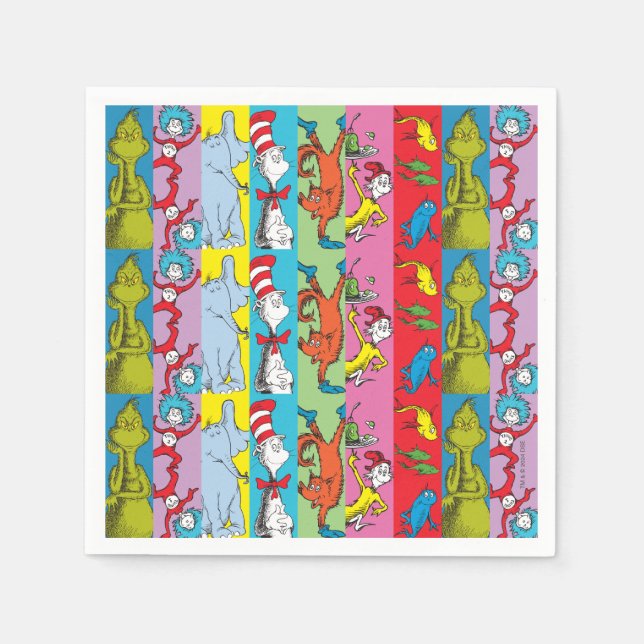 Guardanapo De Papel Dr. Seuss | Fatia de Caracteres (Frente)