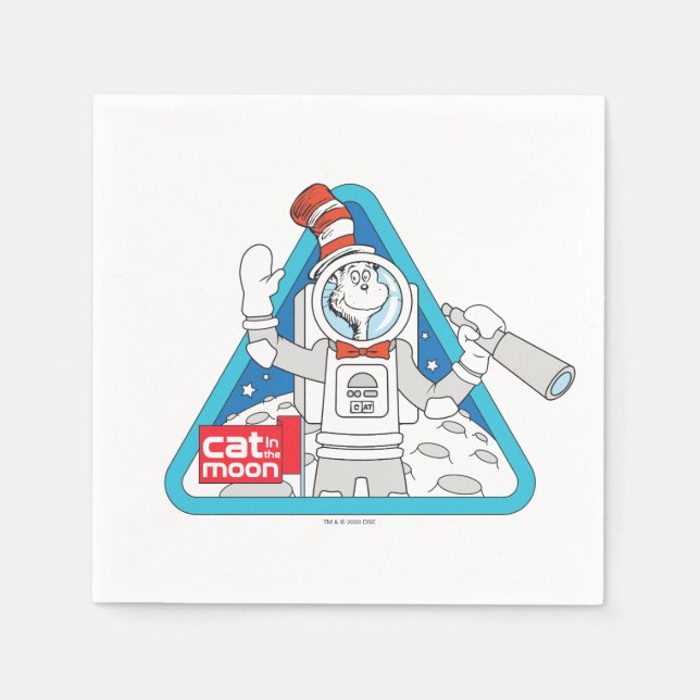 Guardanapo De Papel Dr. Seuss | Gato no Gráfico do Espaço Exterior da  (Frente)