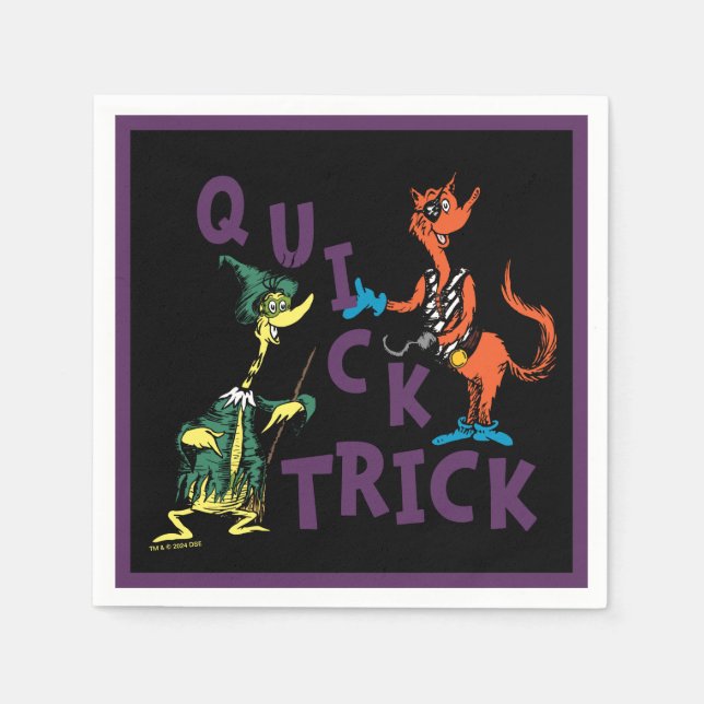 Guardanapo De Papel Dr. Seuss | Gráfico de Halloween do Truque Rápido (Frente)