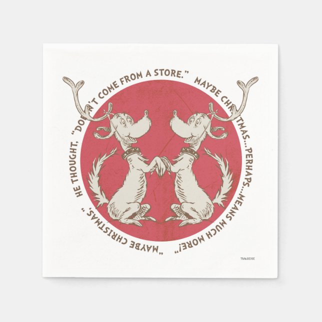 Guardanapo De Papel Dr. Seuss | Grpolegadas | Máx. - Cotação de Natal (Frente)