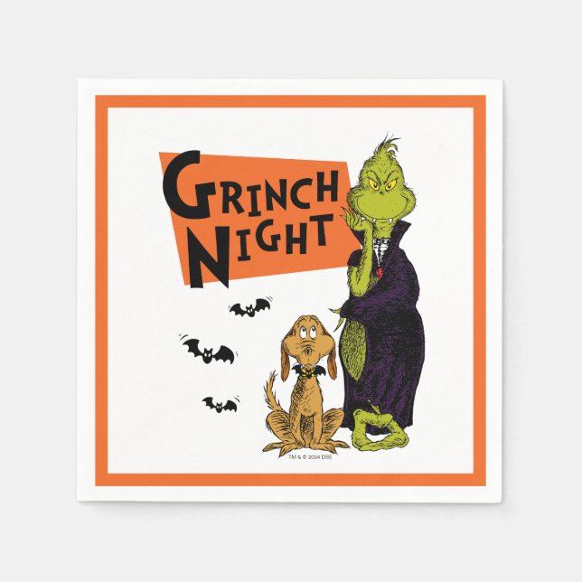 Guardanapo De Papel Dr. Seuss | Noite do Grinch no Halloween Gráfico (Frente)