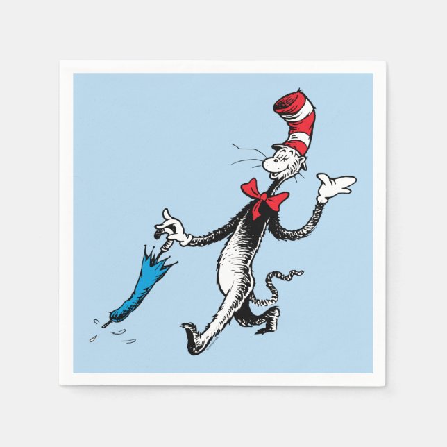 Guardanapo De Papel Dr. Seuss | O Gato no Chapéu Caminhada com Guarda- (Frente)