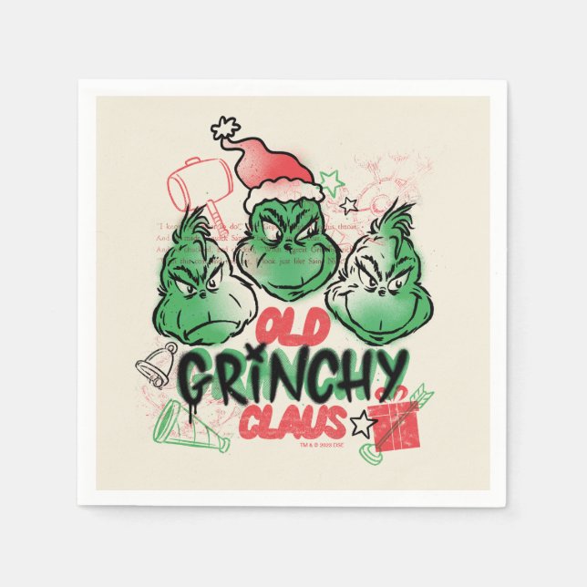 Guardanapo De Papel Dr. Seuss | O Velho Grinch Natalino (Frente)
