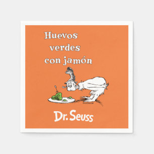 Guardanapo De Papel Dr. Seuss Ovos Verdes e Presunto em Espanhol