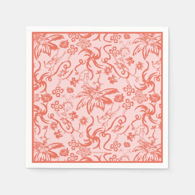 Guardanapo De Papel Dr. Seuss | Padrão de Dia de as mães Floral (Frente)