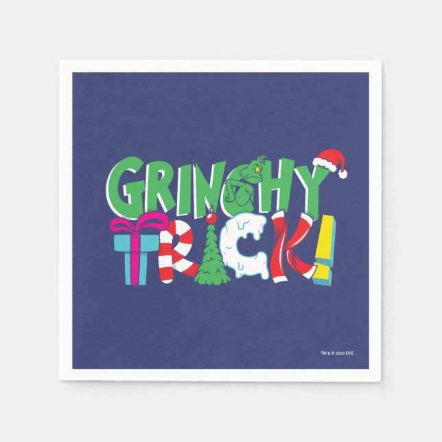 Guardanapo De Papel Dr. Seuss | Truque Grinchy (Frente)