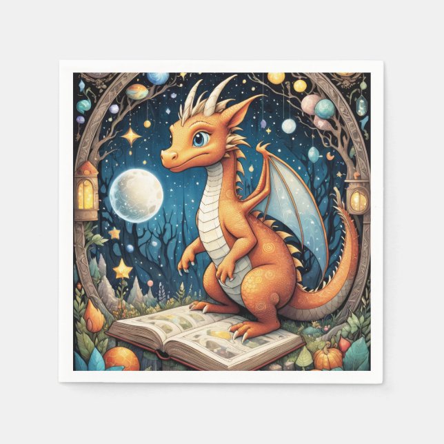 Guardanapo De Papel Dragão bebê (Frente)