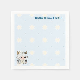 Guardanapo De Papel Dragão-bebê cinza pastel azul