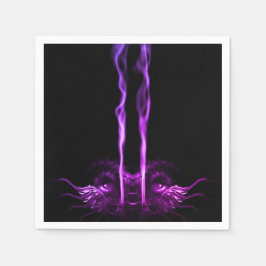 Guardanapo De Papel Dragão Negro e Roxo Fumaça
