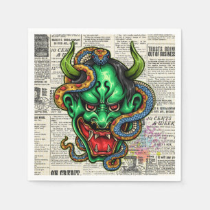 Guardanapo De Papel Dragão Verde 