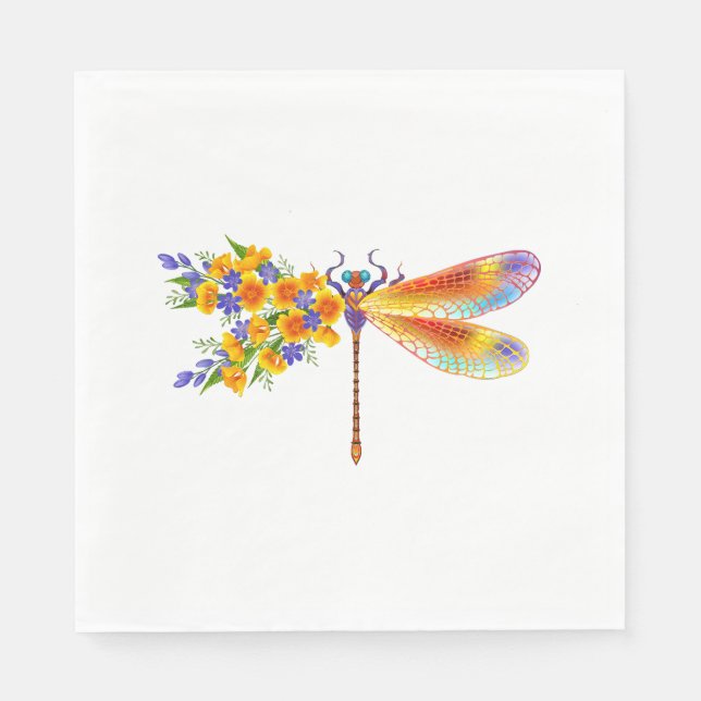 Guardanapo De Papel Dragonfly Amarelo (Frente)