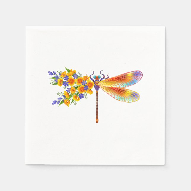 Guardanapo De Papel Dragonfly Amarelo (Frente)