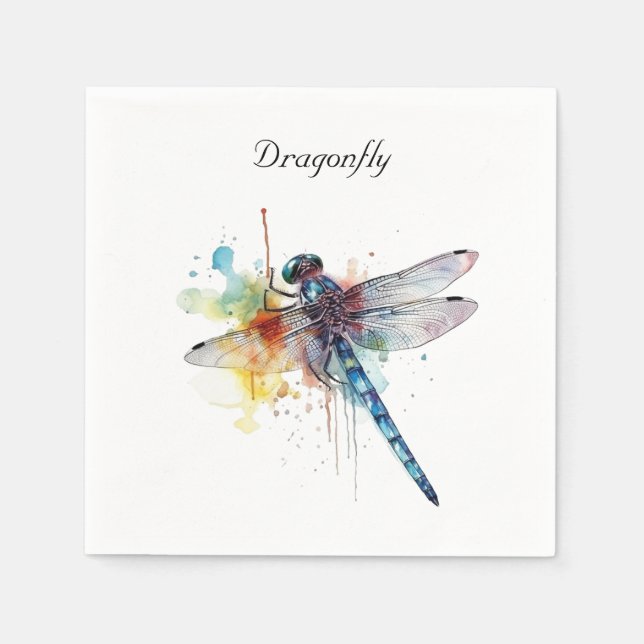 Guardanapo De Papel Dragonfly Dreamscape, personalizado (Frente)