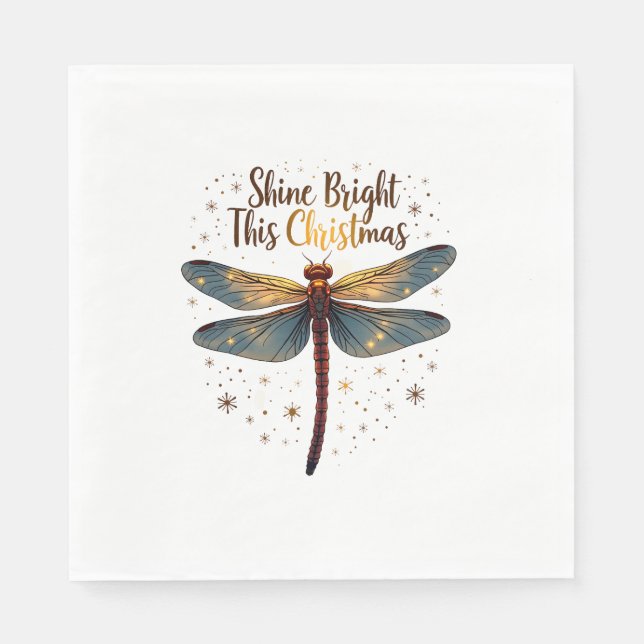Guardanapo De Papel Dragonfly Estrela de Natal (Frente)