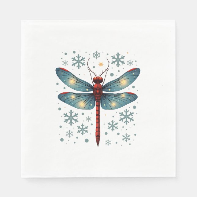 Guardanapo De Papel Dragonfly festiva (Frente)