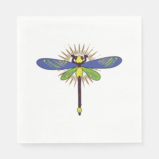 Guardanapo De Papel Dragonfly Insect Dragonflies (Frente)