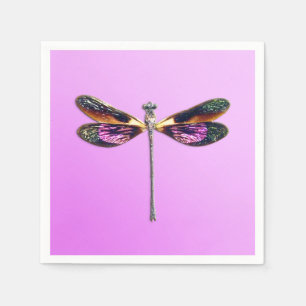 Guardanapo De Papel Dragonfly - prata, ouro, roxo e preto