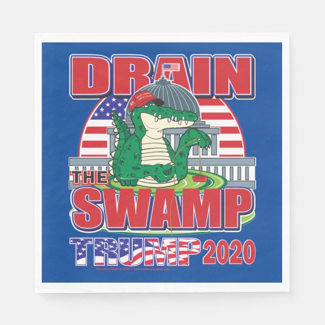 Guardanapo De Papel Drain The Swamp Trump 2020 (Frente)