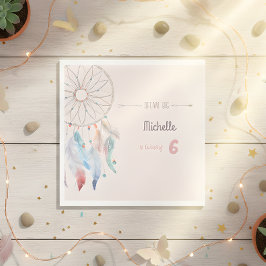 Guardanapo De Papel Dream Big Boho Dreamcatcher Birthday