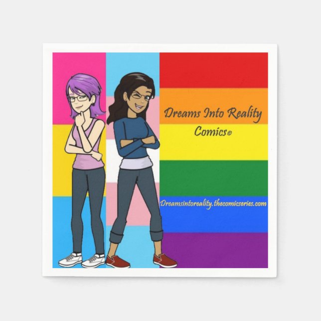 Guardanapo De Papel DreamsIntoRealityComics Apenas os 2 da nossa arte  (Frente)