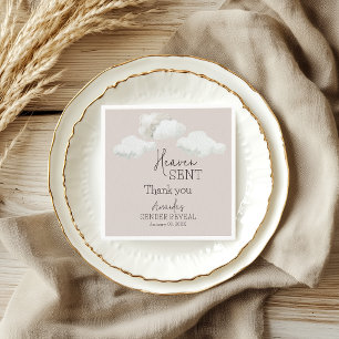 Guardanapo De Papel Dreamy Beige Neutral Heaven Enviou Revelação de Gê