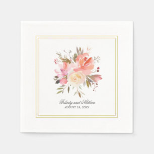 Guardanapo De Papel Dreamy Floral Watercolor Buquê Wedding