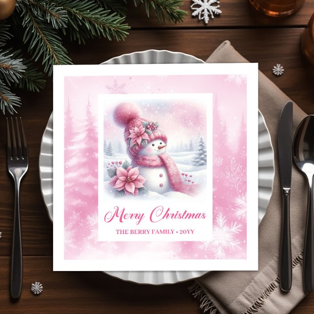 Guardanapo De Papel Dreamy Pinkmas Christmas Napkins Winter Forest Kid (Dreamy Pinkmas Christmas Napkins Winter Forest Kids Decor)