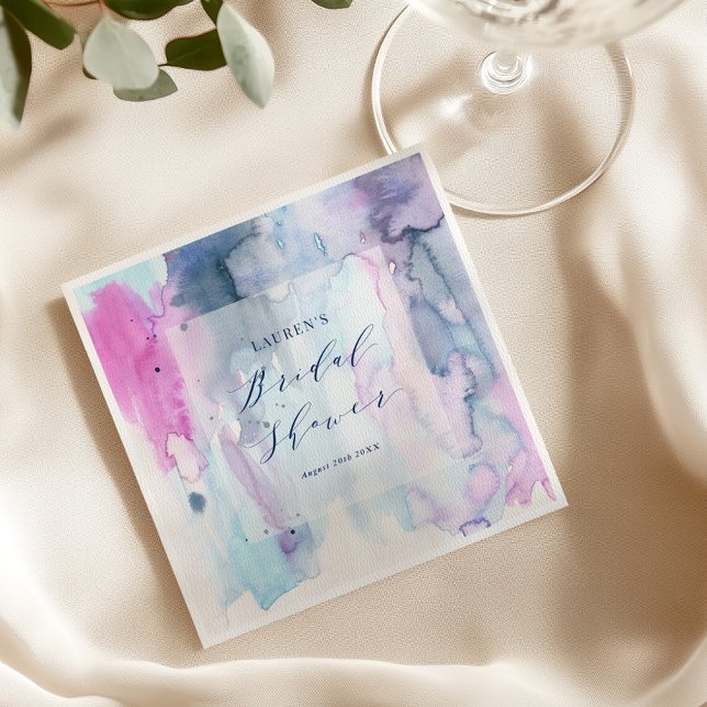 Guardanapo De Papel Dreamy Spring Watercolor Bridal Shower Napkins (Criador carregado)
