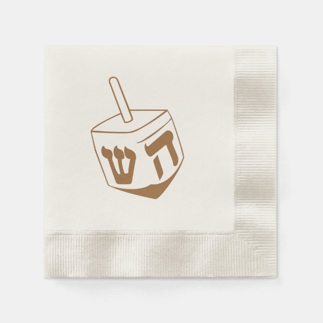 Guardanapo De Papel Dreidel ~ Hanukkah Celebração Napkins (Frente)