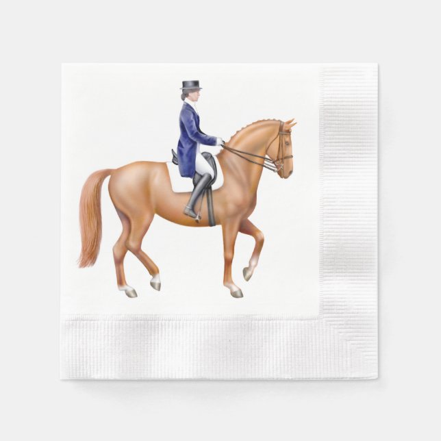 Guardanapo De Papel Dressage Horse Equestrian Paper Napkins (Frente)