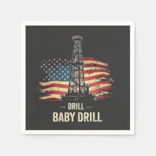 Guardanapo De Papel Drill Baby Drill American Trump Energy Economy