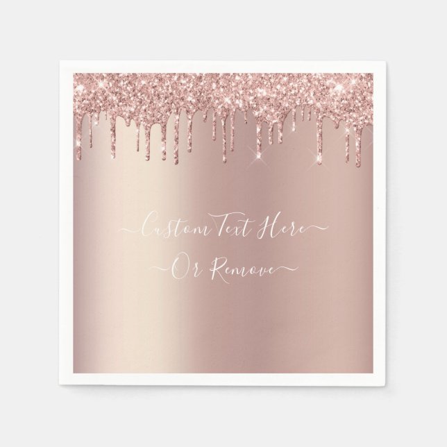 Guardanapo De Papel Drives Sparkle Luminter de Blush Dourado rosa - Se (Frente)