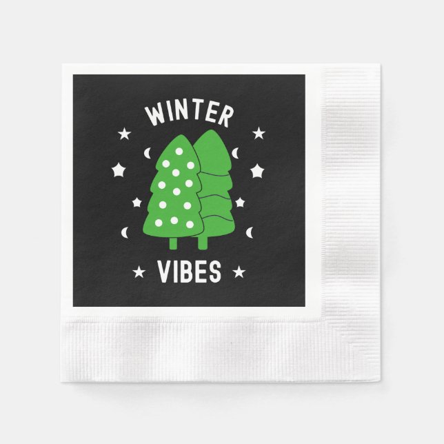 Guardanapo De Papel Duas Árvores Víblias de inverno (Frente)